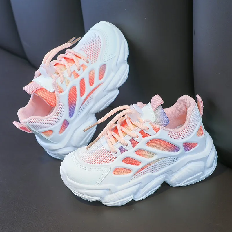 Autumn Big Children Kids Mesh Platform Sports Running Shoes Breathable Sneakers for Boys Girls School Hip Hop Dance Sneakers
