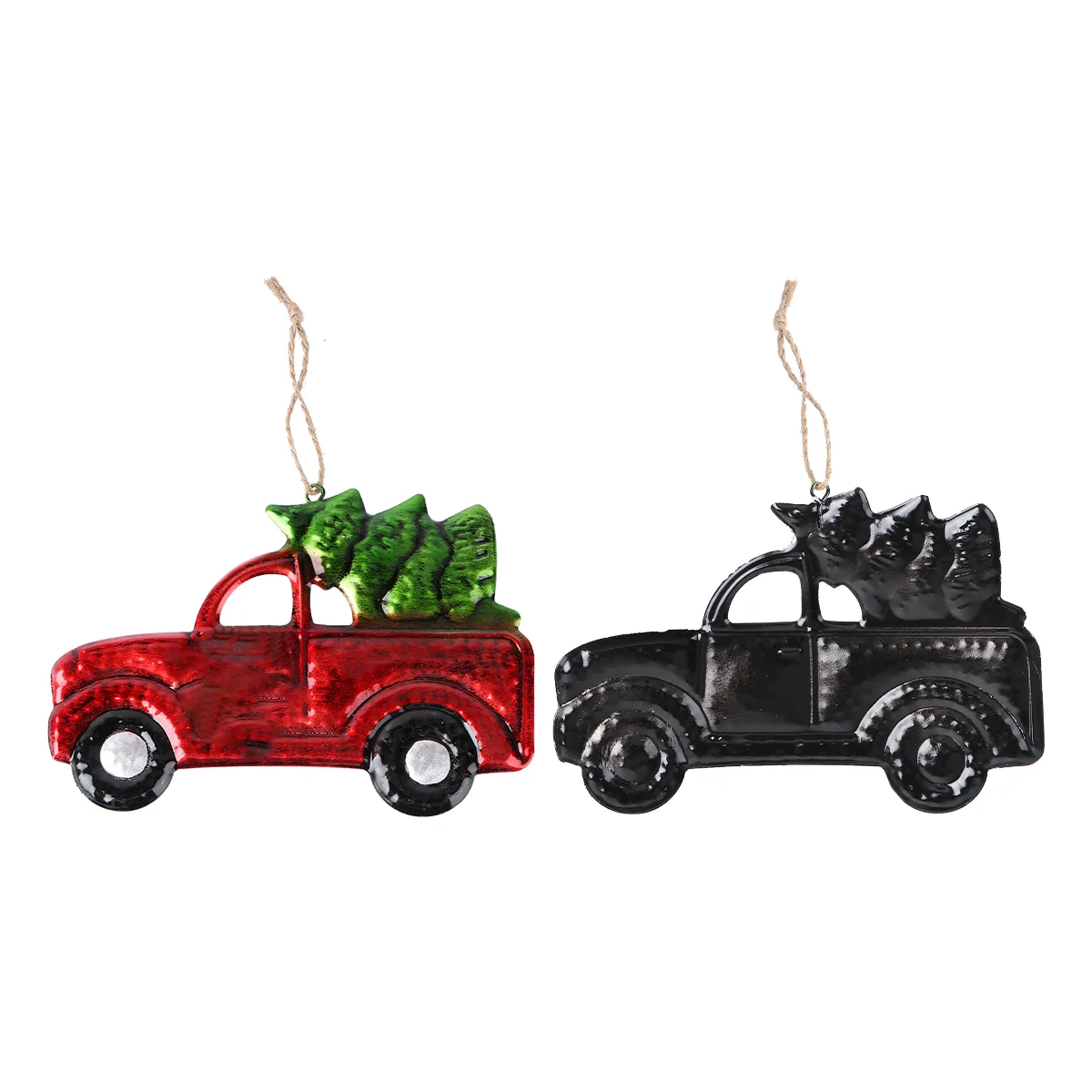 

Christmas Truck Ornaments Metal Blue Car Shape Hanging Ornaments Tree Decoration