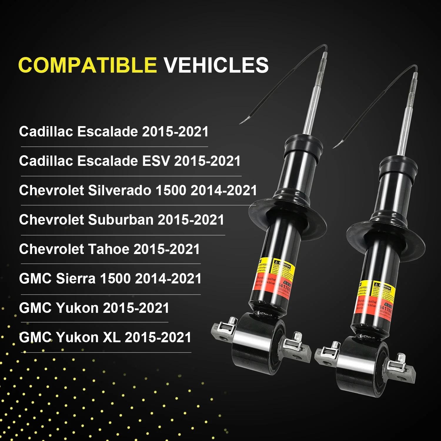 2x Front Shock Strut Assemblies For 2007-2013 Chevy Silverado GMC Sierra Yukon Tahoe 1500