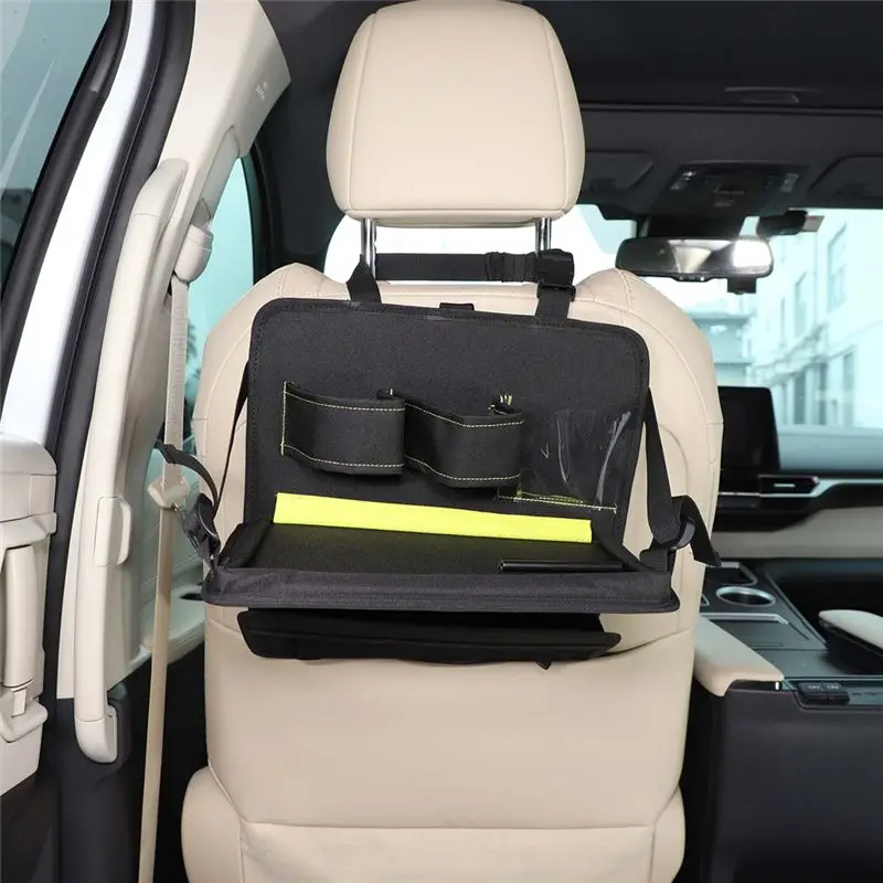 NEW-Toyota Sienna 2021 2022 2023 자동차 뒷좌석 주최자(접이식 테이블 트레이 홀더 포함) 주최자 여행용 액세서리