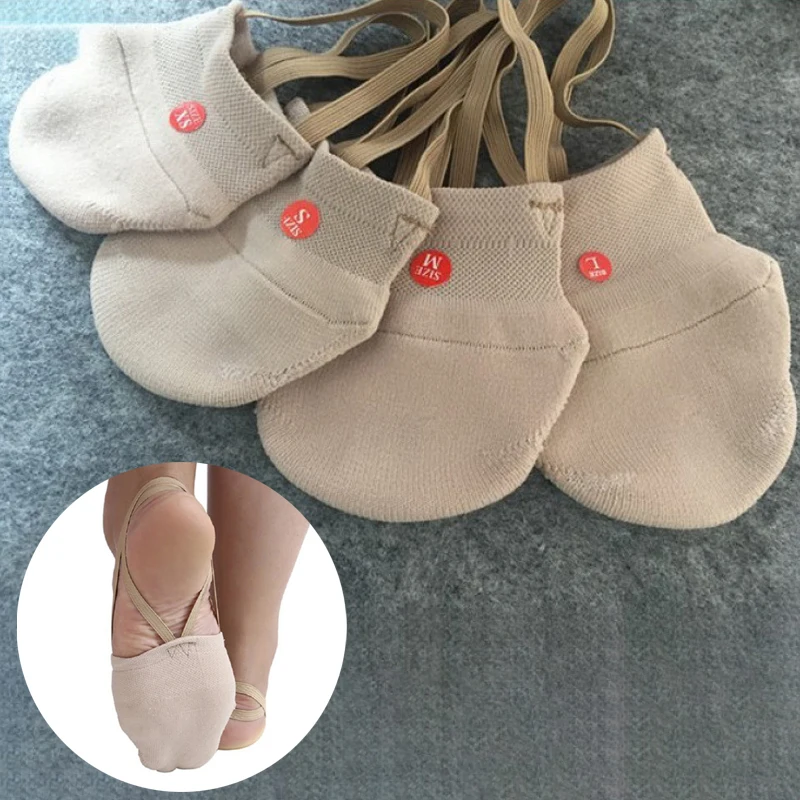 Rhythmic Gymnastics Soft Half Socks Art Gym Dance Shoes Professional Competition Sole Socks Protect Foot Elastic