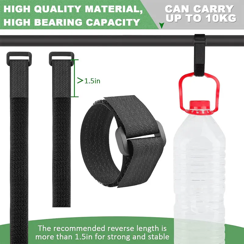Nylon Cable Ties 5/2/1Meter Reusable Fastener Hook and Loop Securing Straps with Buckles Adjustable Cable Straps Free Cut Length Nylon Cable Ties