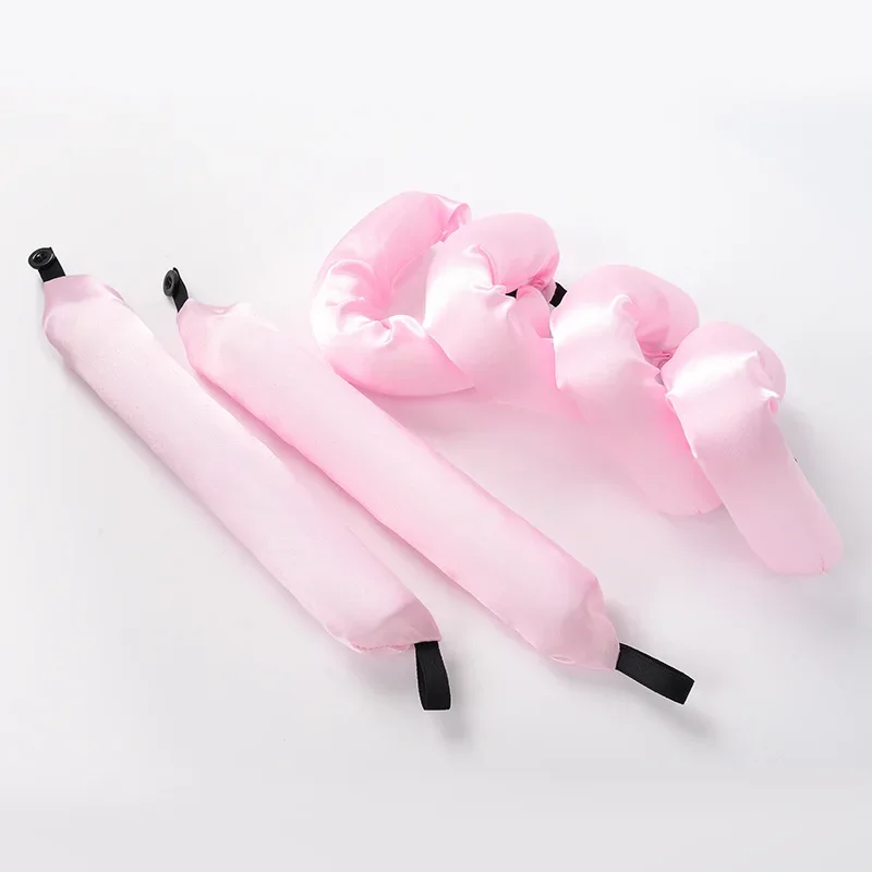 부드러운 새틴 베개 롤러 헤어 롤러, 수면 헤어 스타일링 도구, 헤어 컬 롤러, 여성 또는 어린이용 매직 컬 플렉시 로드, 6 개