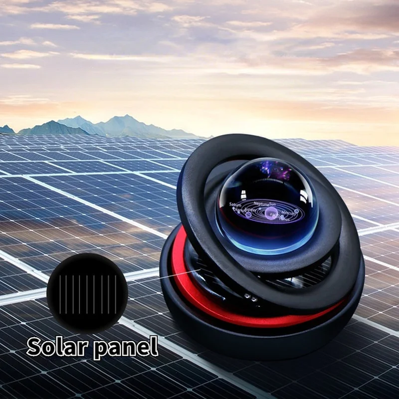 Car Aromatherapy Solar Magnetic Levitation Car Rotating Creative