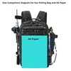1000D Nylon Waterproof Fishing Backpack Fishing Tackle Storage Bag Double Shoulder Sling Bag for Outdoor Fishing Hunting Hiking 5