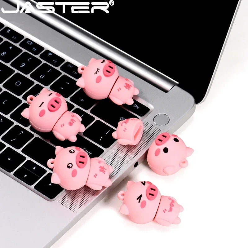 JASTER USB flash drive 4GB-64GB Cute pink pig pendrive