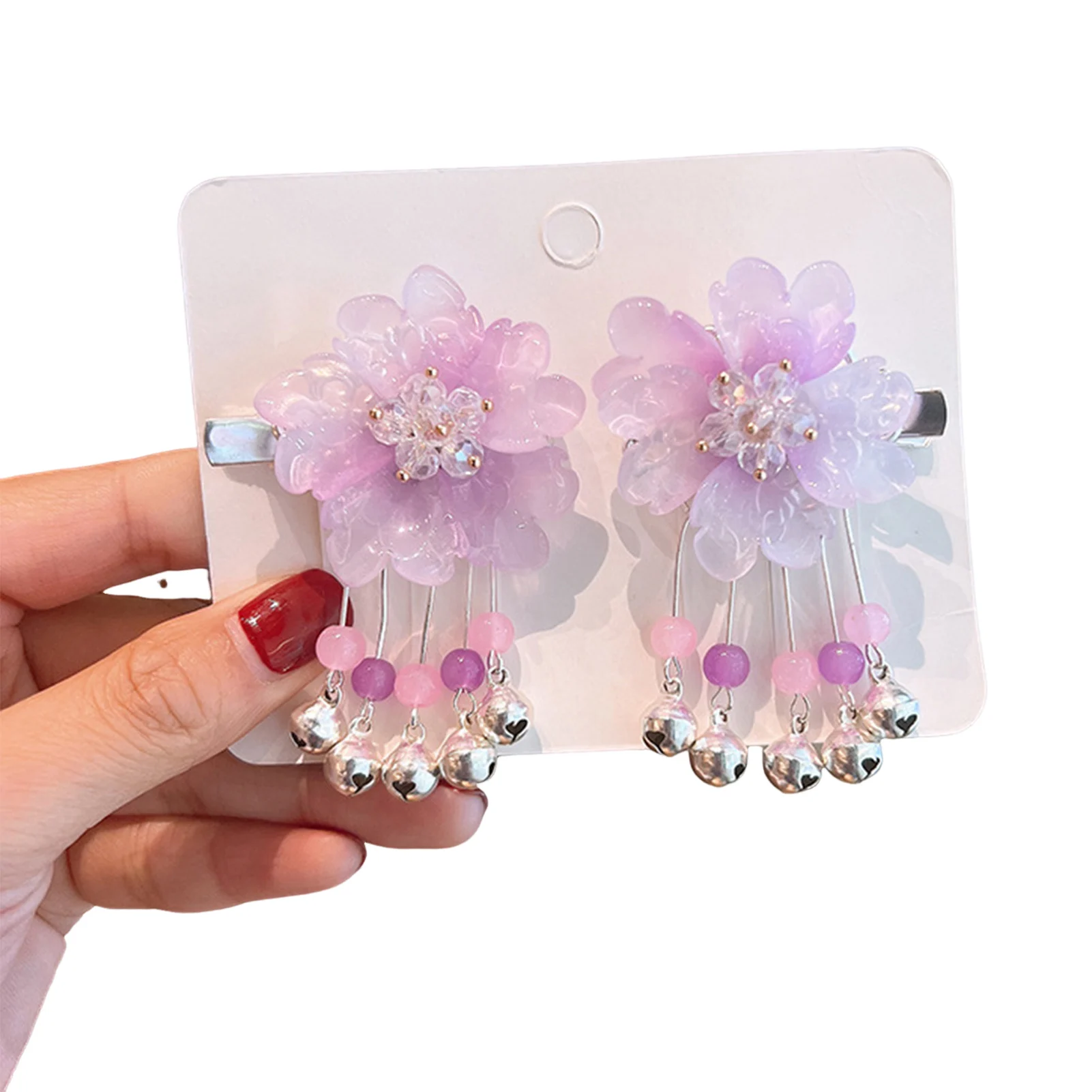 

Flower Pearl Tassel Barrettes Vintage Bride Wedding Chinese Tassel Hair Clips Suitable for Fashion Hair Supplies