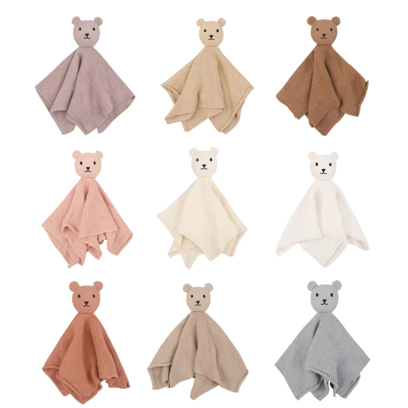 

Bear Soothe Appease Towel Snuggle Toy Sleeping Dolls Cotton Comforter Blanket Sleep Toy for Toddlers Infant