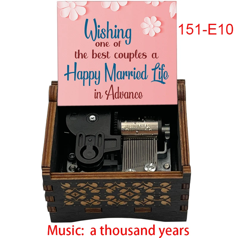 Timeless Melody Wooden Music Box – Romantic Anniversary Gift