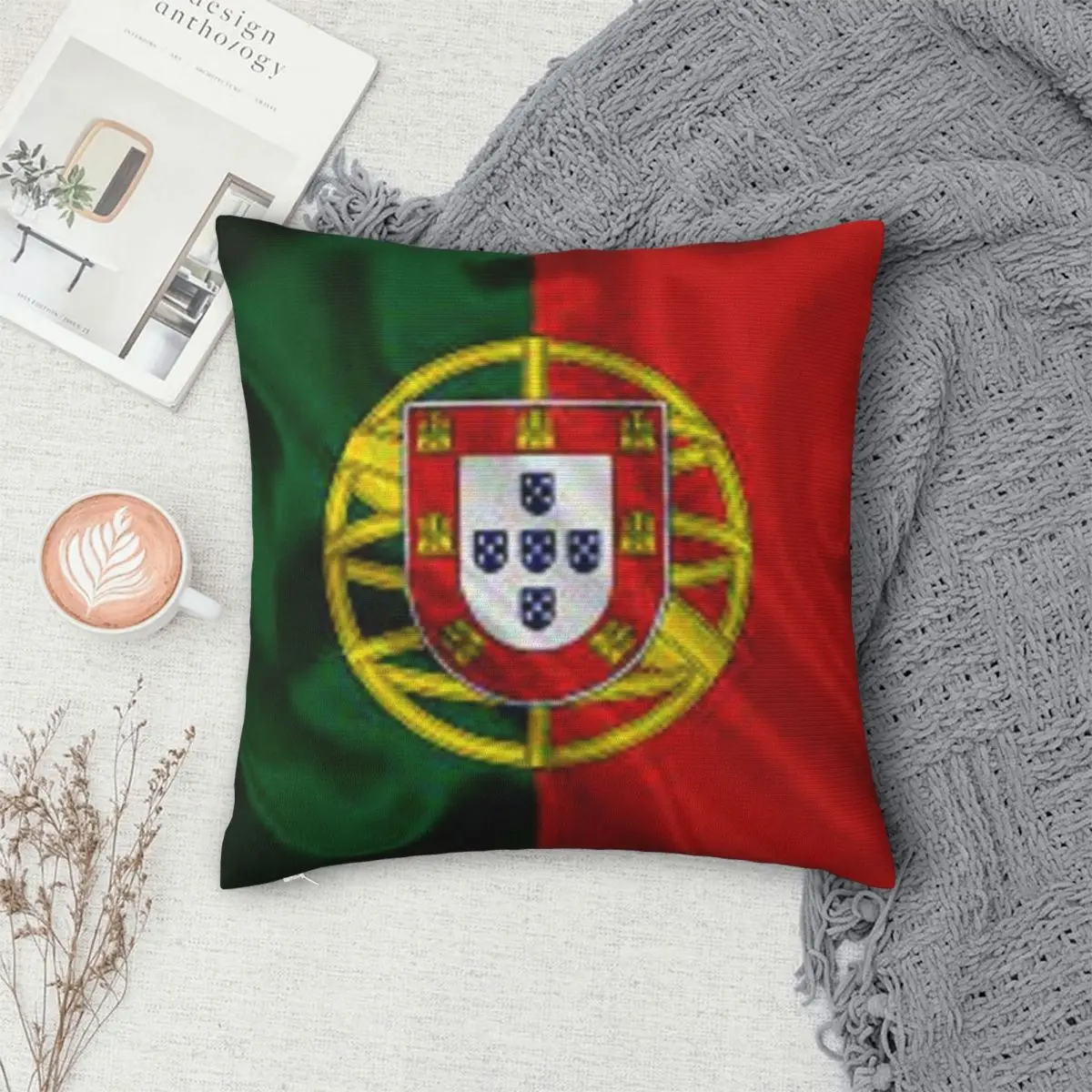 

Portuguese Flag Collection Pillowcase Polyester Pillow Cover Cushion Comfort Throw Pillow Sofa Decorative Cushions Used for Home