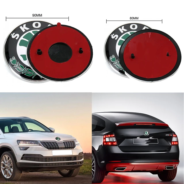 90 mm/80mm Front Rear Emblem Badge for SKODA FABIA OCTAVIA SUPERB ROOMSTER