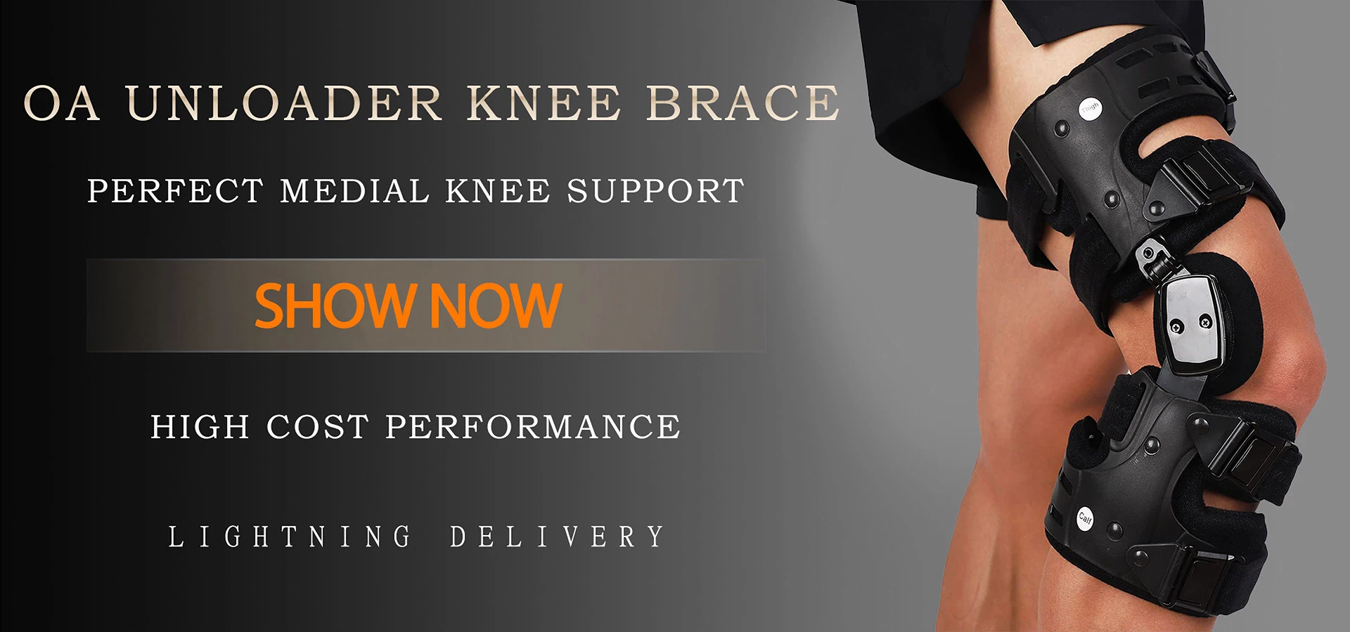 KOMZER Hinged ROM Knee Brace, PostOp Recovery Stabilization, ACL, MCL