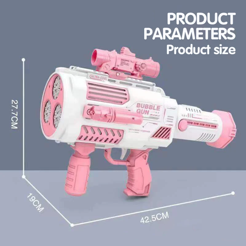 Bubble Gun Toy With Backpack Soap Bubble Machine N-Hole Electric Space Launcher Pomperos Blower Blubbles Children's Day Gifts_voghion.com