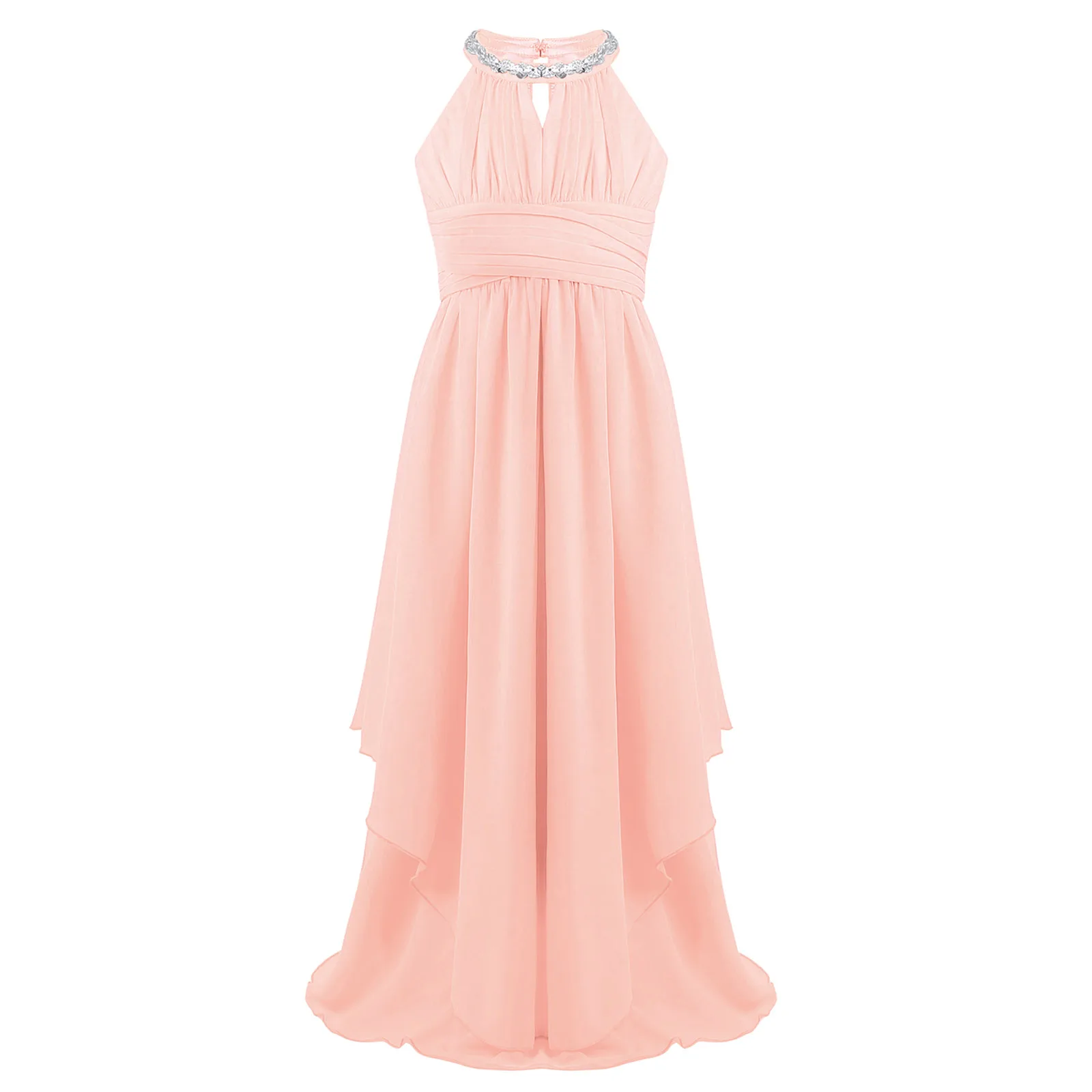 Chiffon Teenagers Kids Girls Wedding Long Dress Elegant Princess Party Pageant Formal Teen Children's Clothes