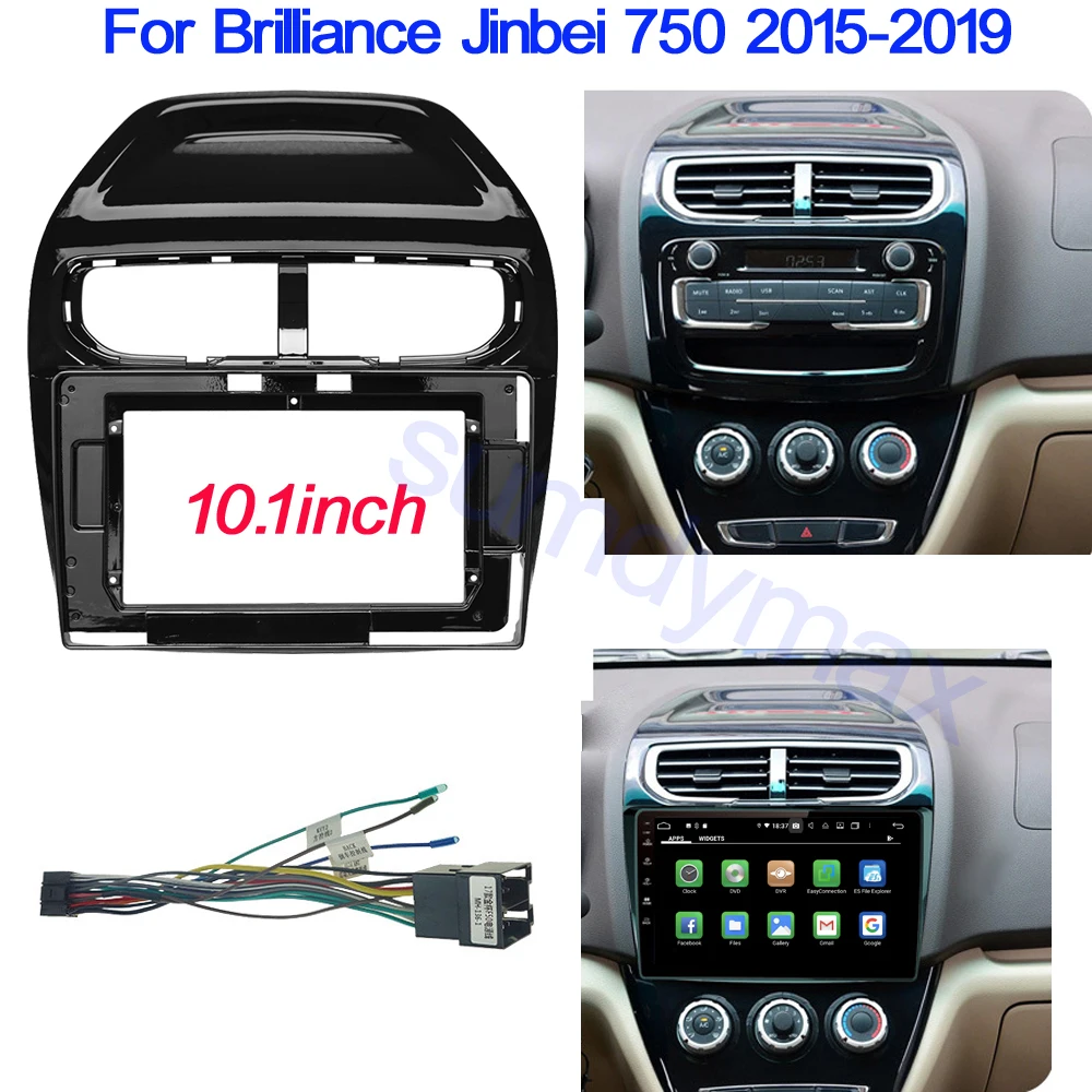 

10,1 дюймовая Автомобильная панель Fascia Для Brilliance Jinbei 750 2015 комплект для приборной панели установка Facia консоль Рамка адаптер пластина отделка