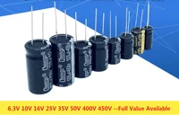 Aluminum Electrolytic Capacitor 1UF 2.2UF 4.7UF 10UF 1000UF 22UF 33UF 47UF 470UF 100UF 220UF 6.3V 10V 16V 25V 35V 50V 400V 450V