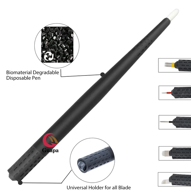 Permanent Makeup Suppliers Eccentric Microblading Pens Biodegradable Universal Holder Hand Tool Allows Shading Needles