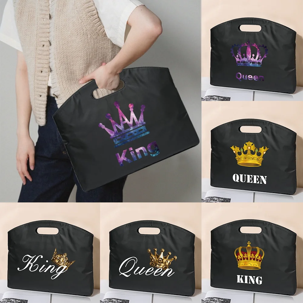 Briefcase Portable Business Document Bag Laptop A4 Office Large Capacity King Print Handbag Information Bag Briefcase Meeting