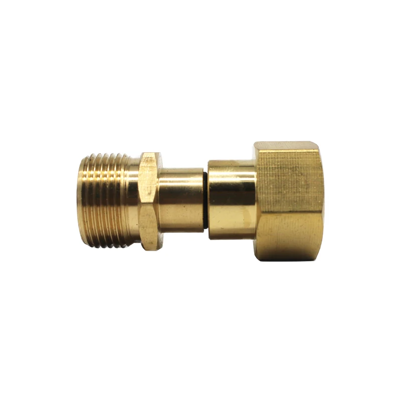 Brass High Pressure Washer Swivel Joint Connector Hose Fitting M22 14mm Thread 360 Degree Rotation Hose Sprayer Connector 3