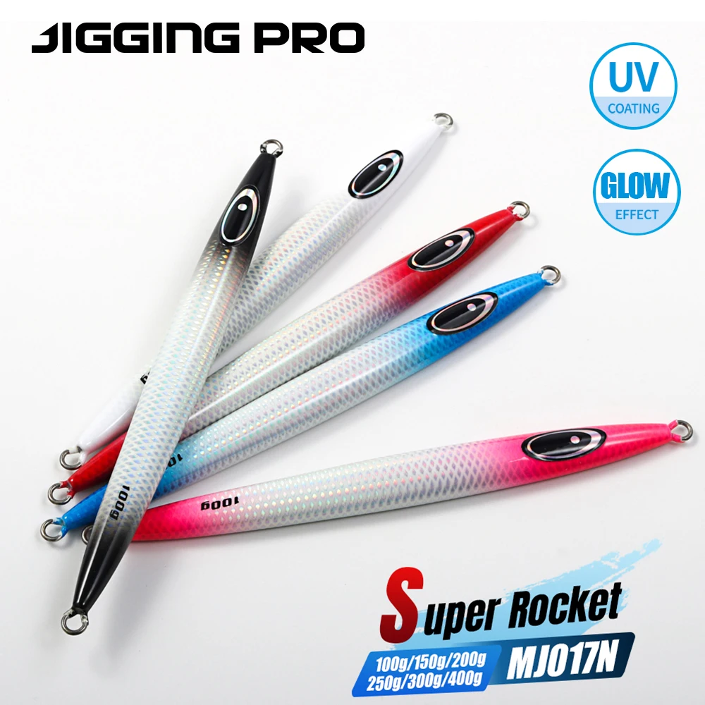 JIGGING PRO 100g 150g 200g 250g 300g 400g Tiefsee Boot Angeln Köder große Vertikale Metall Jigs Schnell Sinkende Künstliche Köder