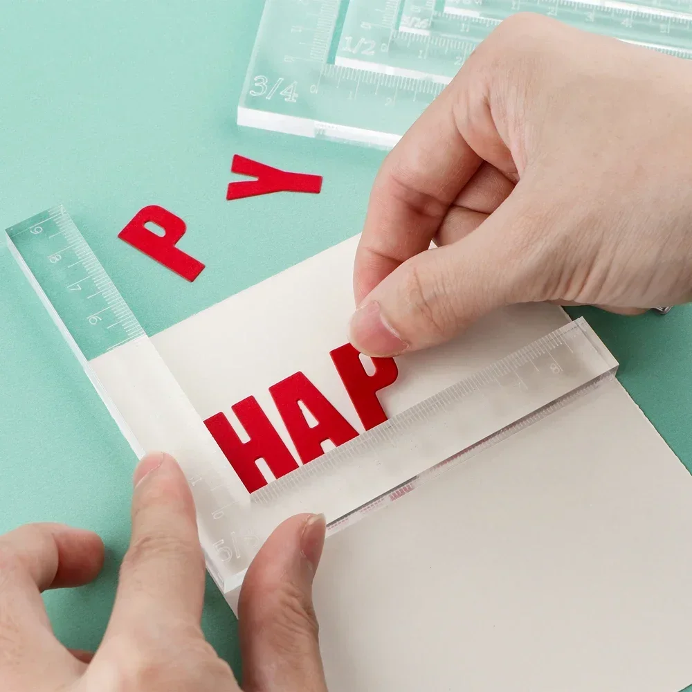 7pcs/set Creative Positioning L-shape Tools Card Corners Helpers For Makeing Lining Up Card Layers Easier Positioning Ruler Tool positioning tools
