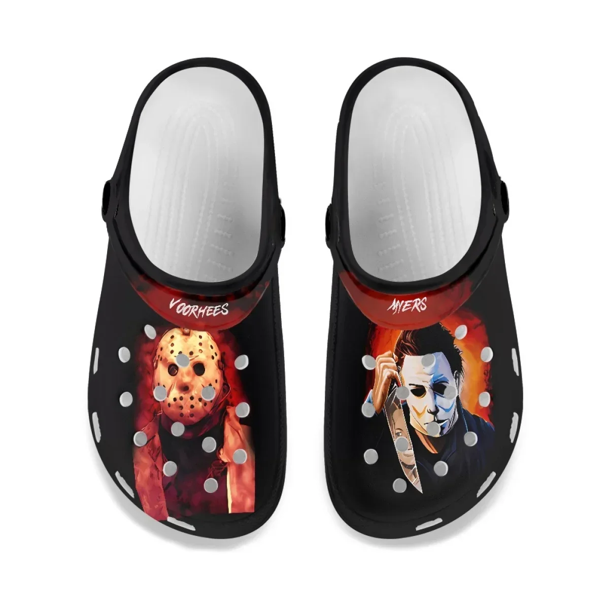 Michael Myers Print Unisex Clogs Breathable Non-Slip Sandals For Women Men Halloween Horror Movie Adults Hole Shoes