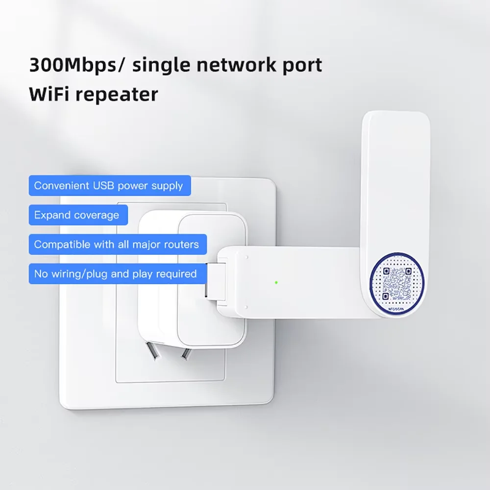 High-Speed USB Wireless WiFi Repeater & Range Extender