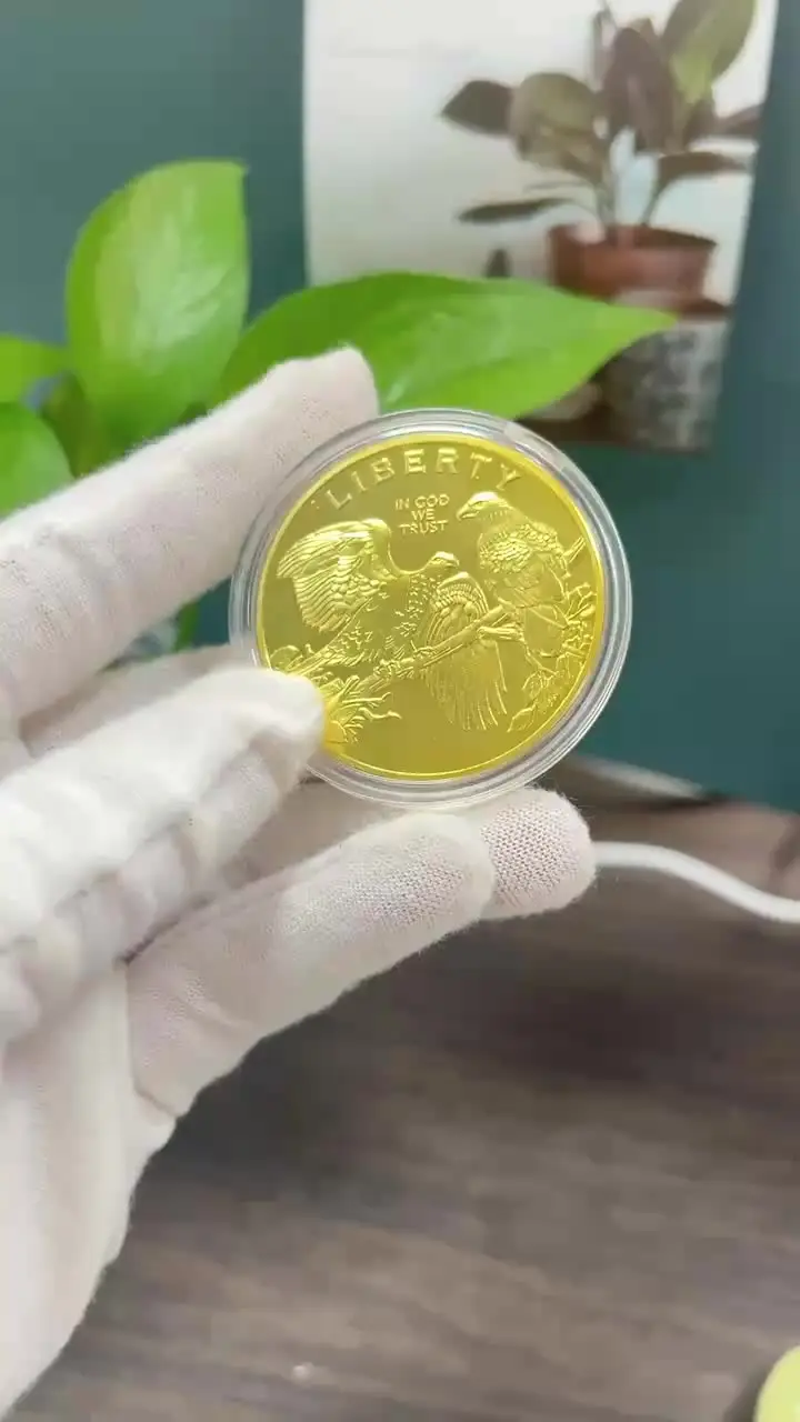 Позолоченная памятная монета американского орла Lucky Gold Coin