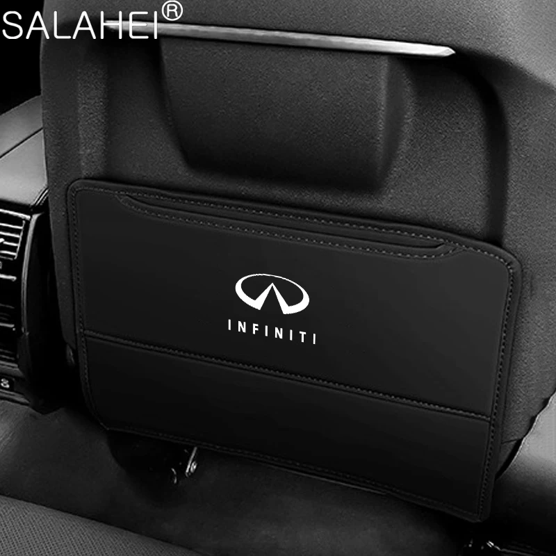 자동차 좌석 등받이 킥 방지 매트 보호대 커버, 좌석 보관 킥 패드, 인피니티 Q70L QX50 Q50 QX30 QX60 QX80 Q60 Q30 QX70