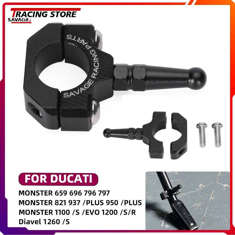 Motorcycle Kickstand Extender Motorcycle Kickstand Kickstand Side Stand Extension Foot Pedal Aid Tool For Ducati Monster 659 696 796 797 821 937 950 1100 1200 Diavel 1260 Support