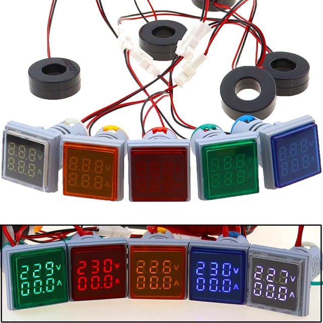 110V 220V AC 디지털 전압계 전류계를 사용해 자동차 전압과 앰프를 측정해보세요.