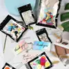 100pcs Resealable Smell Proof Bags Plastic Holographic Bags for Party Favor Jewelry Food Storage Foil Pouch Bags 3