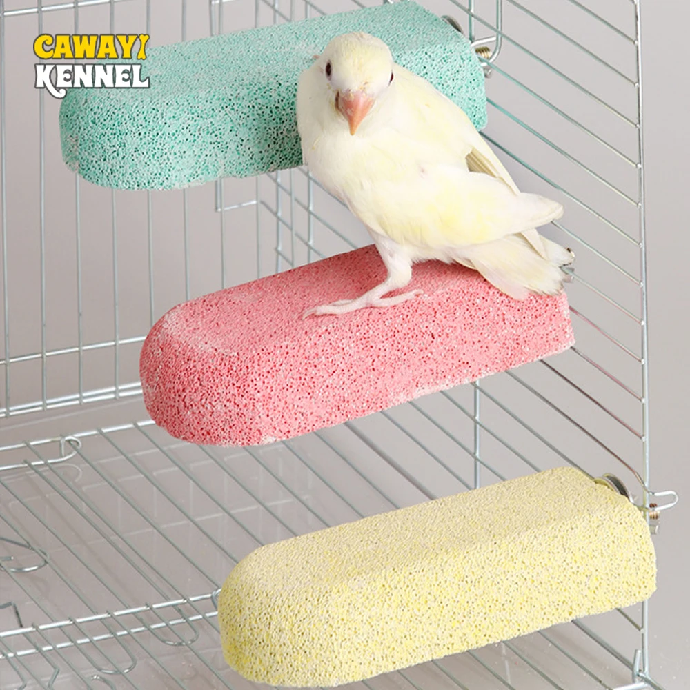 Bird Stand Toy Calcium Milk Molar Platform Board Parrot Jumping Platform Grinding Stone Chew Toy 1pc for Parrot Squirrel Hamster