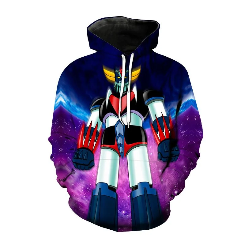 

Great Mazinger Z Goldorak Hoodies UFO Robot 3D Koji Kabuto Sweatshirt Anime Grendizer Hoodie Men Streetwear Harajuku Kid Clothes