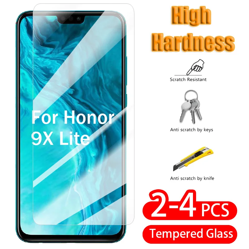 

Защита для экрана для Honor 9X Lite, закаленное стекло, Защитная пленка для телефона с полным покрытием, прозрачное HD-стекло для HONOR 9X Lite