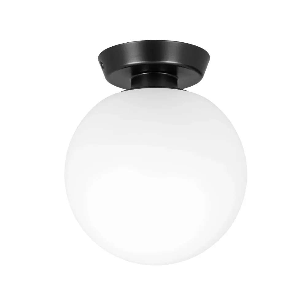 

8" Black Integrated LED Flush Mount Ceiling Light with 3 Adjustable Color Options Morden