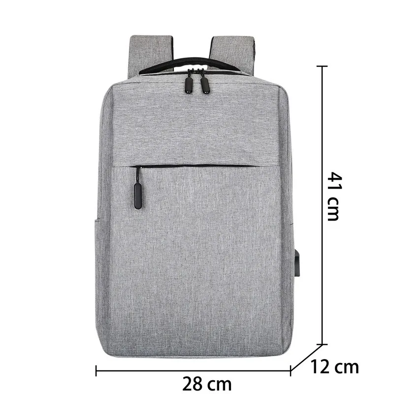 High Quality Canvas Gray Large Capacity Camping Bag USB Interface