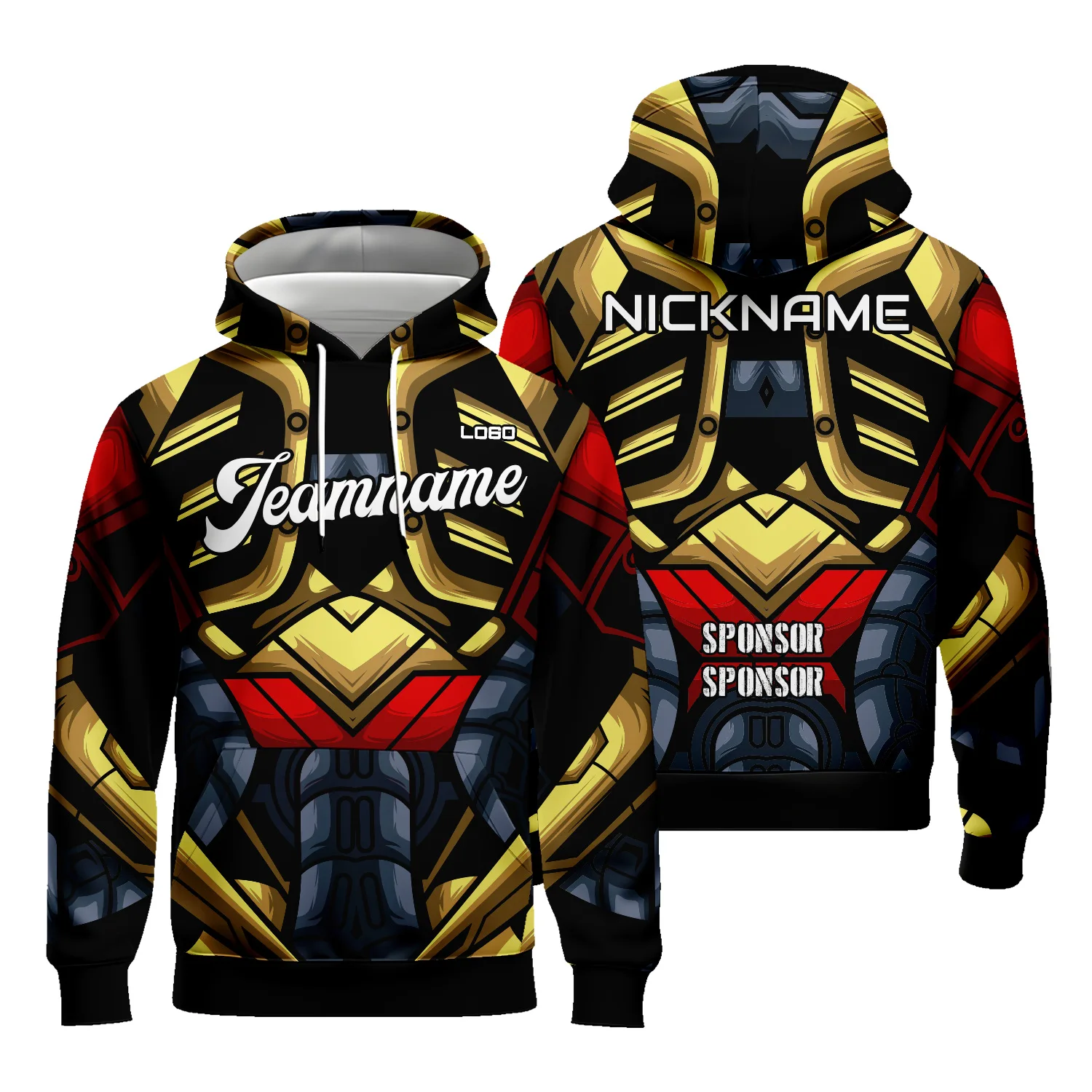 Graphic Hoodies for Men Women Sublimation Loose Fit Sports Collar Drawstring Pullover