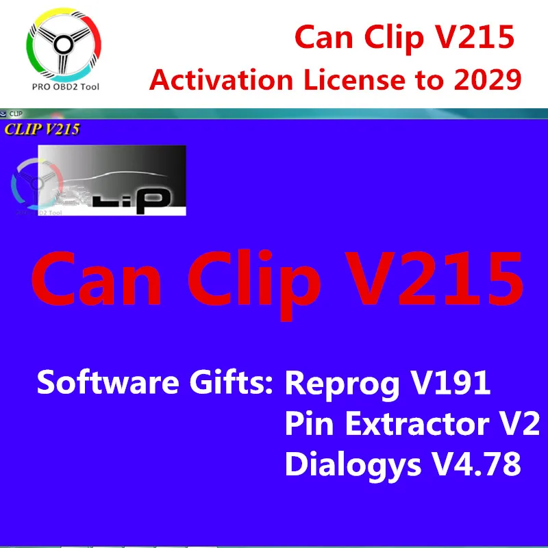 최신 Can 클립 v215 Reprog v191 지원 다국어 Can Clip V202 Can Clip 190 소프트웨어