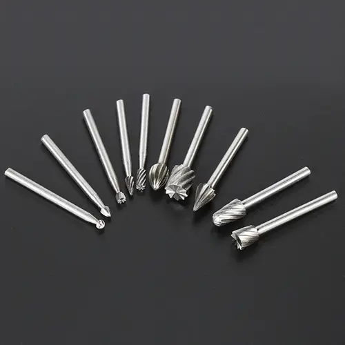 6pcs 10pcs/Set HSS Rotary Burr Mill Cutter Routing Router Bits Burr Rotary Tools Wordworking Tool Engraving Dremel Accessories - Image 9