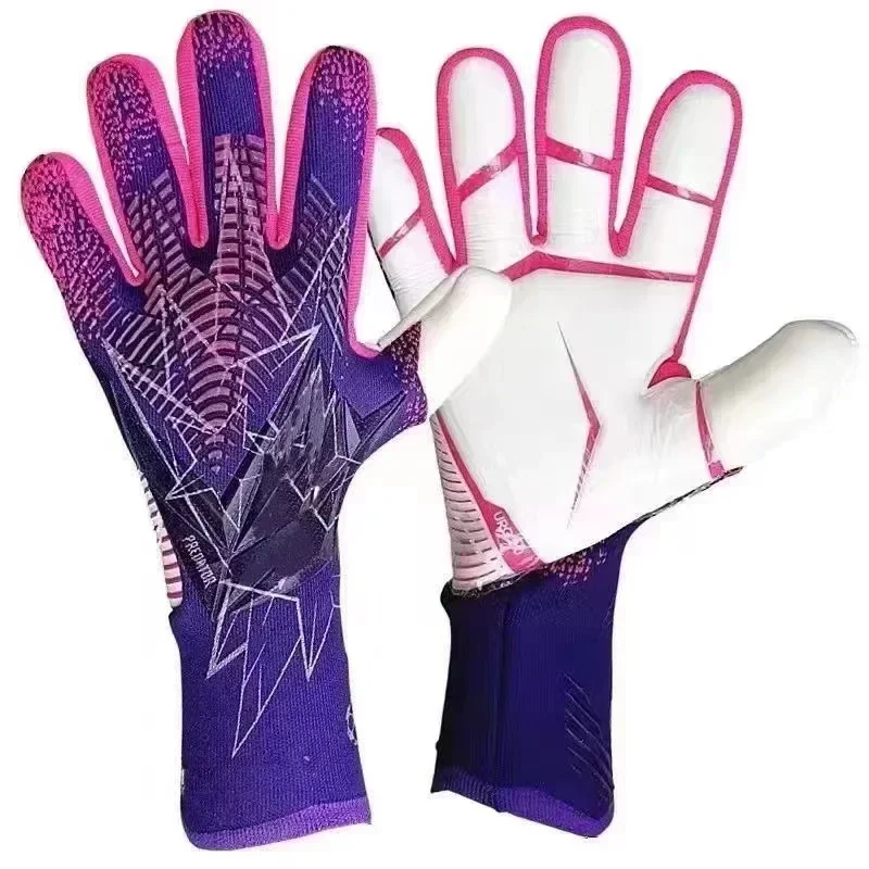 thumbnail image 1 of Guantes de fútbol de portero profesional para adultos y niños, guantes de entrenamiento deportivo de fútbol, antideslizantes, transpirables, con protección para los dedos, 1 of 4