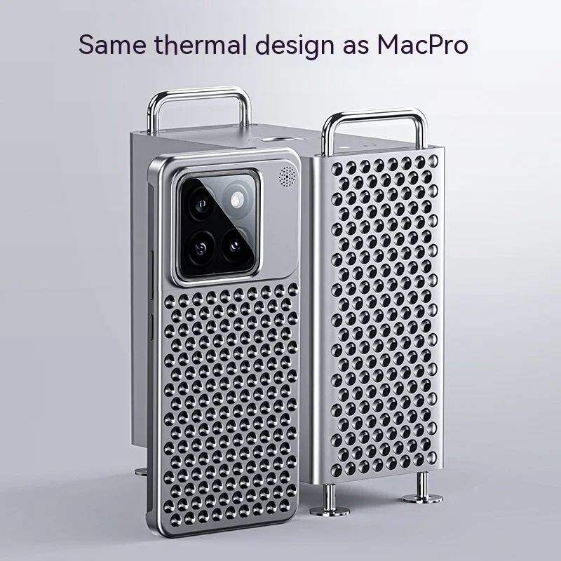 For Xiaomi 14 Pro Metal Fragrance Cooling Phone Case Fragrance Hollow Pure aluminum alloy Heat Dissipation Shockproof Cover