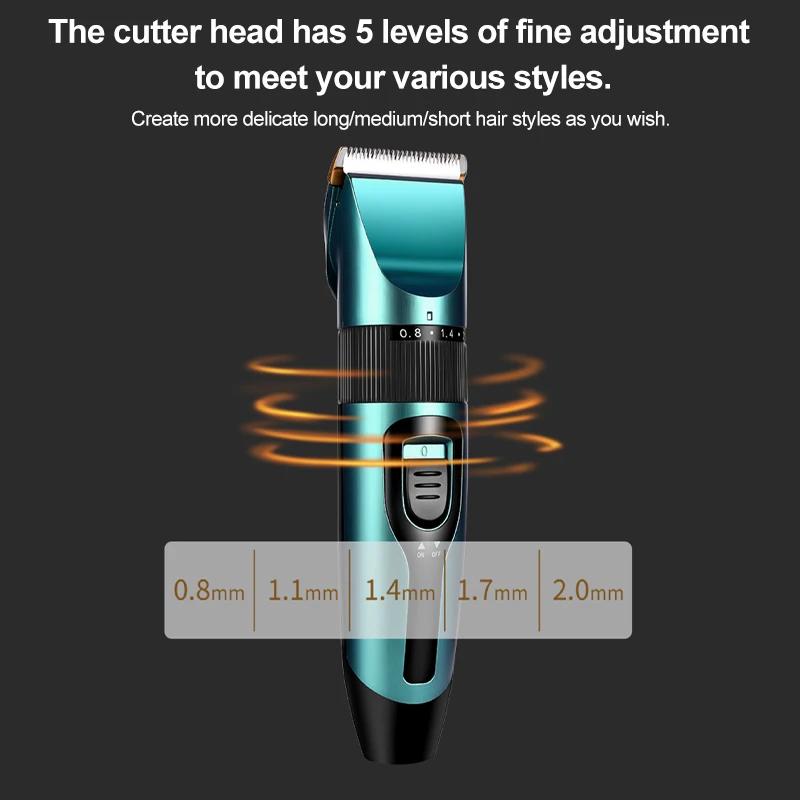 Professional Pet Hair Clipper, Rechargeable Dog & Cat Trimmer 5