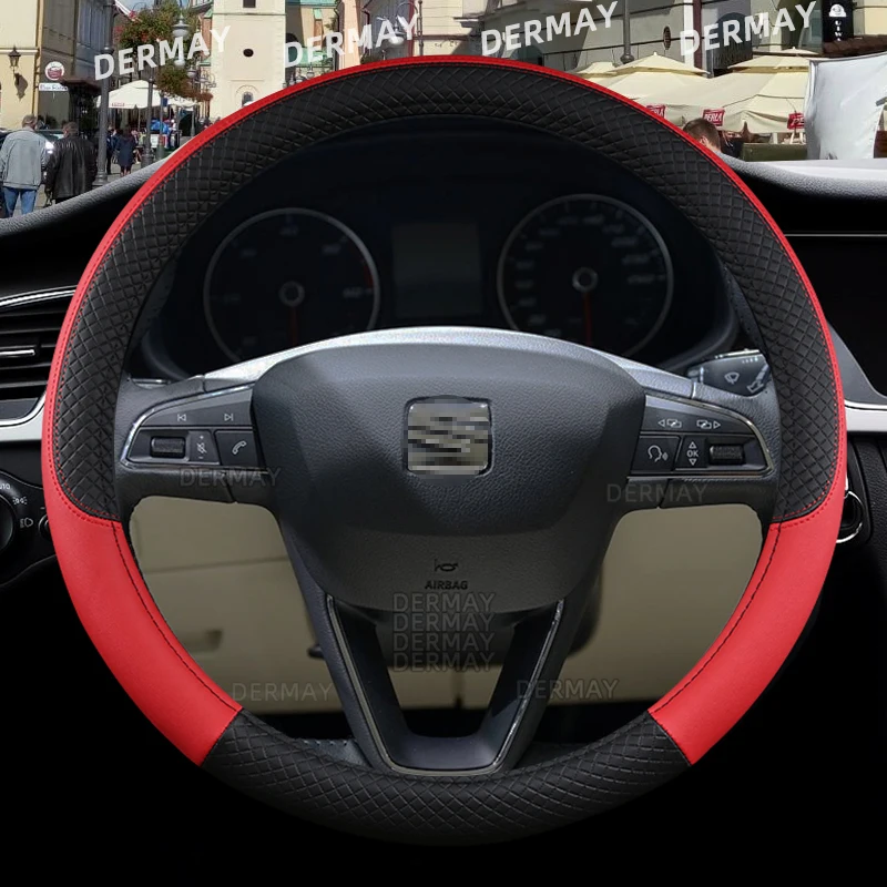 Per Seat Leon Fr Mk1 Mk2 Mk3 Altea Arona Ibiza 6L 6J Ateca Exeo Tarraco Coprivolante Per Auto Accessori Auto In Pelle Pu