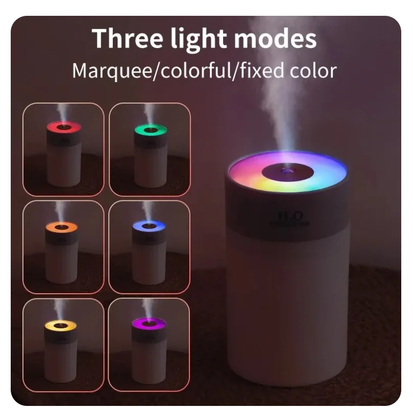 Mini Home Humidifier USB Ultrasonic Aromatherapy Air Humidifier with Romantic Light for Bedroom or Car 260ML