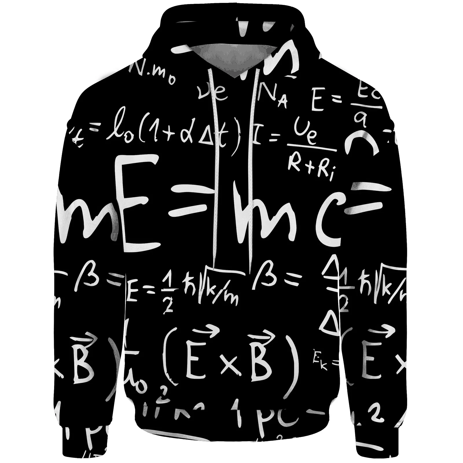 thumbnail image 1 of Ropa para hombre Otoño Nuevo estilo Camisa con capucha Impresión de fórmulas de física y química Novedad en sudaderas y sudaderas Sudadera para hombre, 1 of 4