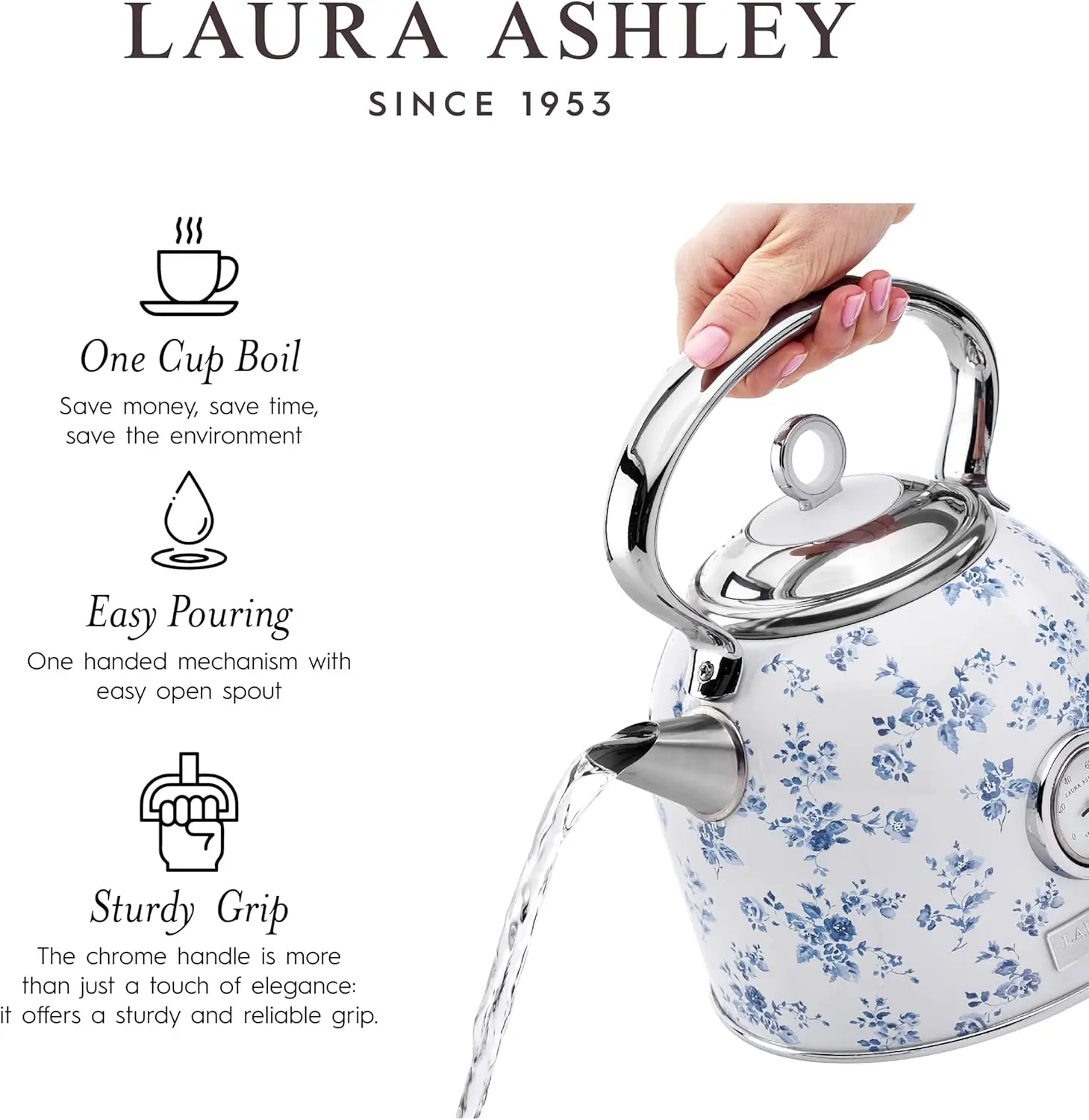 Stainless Steel Electric Kettle 1.7 Liter -  Boil Electric Kettles for Boiling Water - Electric Tea 5
