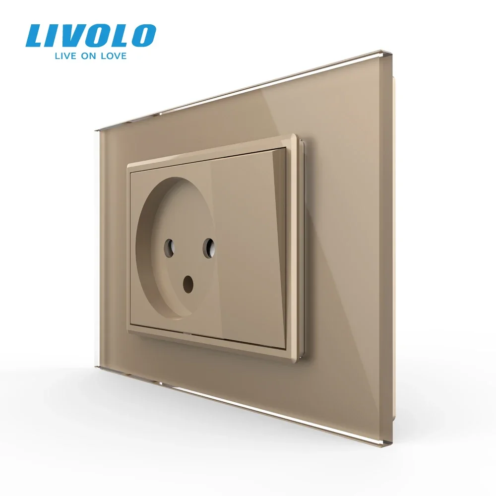 Glass Panel Power Socket with Switch for Home