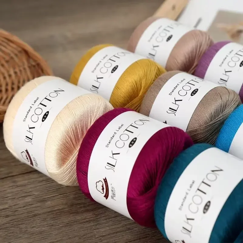 Silk Lace Cotton Milk Crochet Yarn Baby Hand-Knitted Warm Soft Knitting Thread for Hand Knitting Supplies Cross Stitch for DIY 2