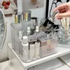 Transparent Makeup Organizer New 3/4-Slot Plastic Vanity Case Lightweight Washable Cosmetics Storage Rack 1